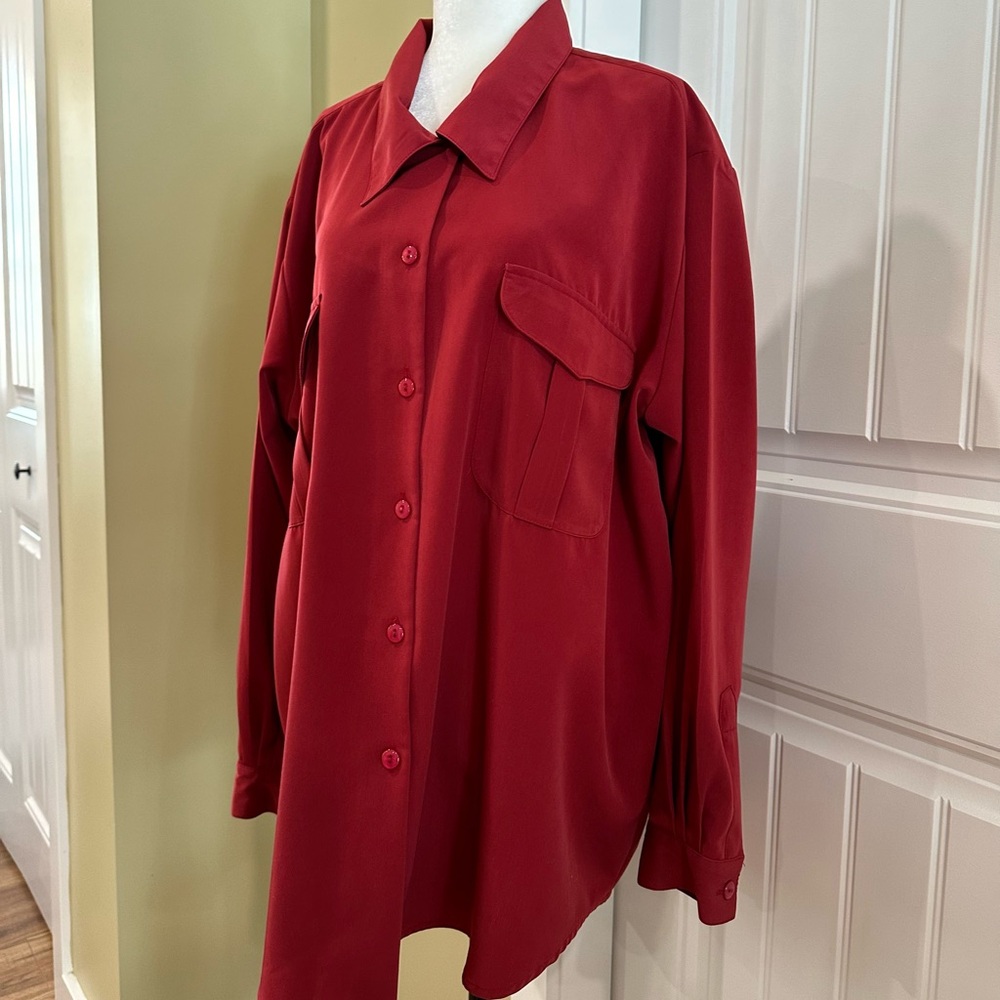 Huntington Ridge Red Button Up Shirt Women’s Size 22W